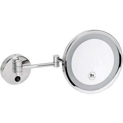 Косметическое зеркало Bemeta Cosmetic mirrors арт 116401772 с подсветкой с увеличением Хром