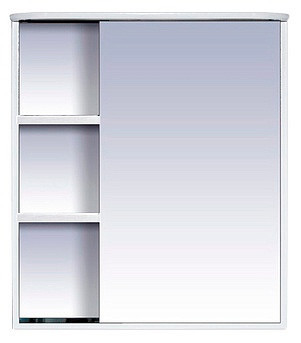 Зеркальный шкаф Misty Венера 70 правый со светом белое 70х80 (П-Внр04070-01СвП)