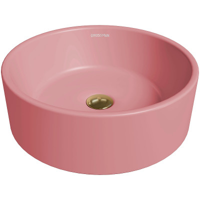 Раковина-чаша Grossman Color 41 GR-3013PIM розовая матовая круглая