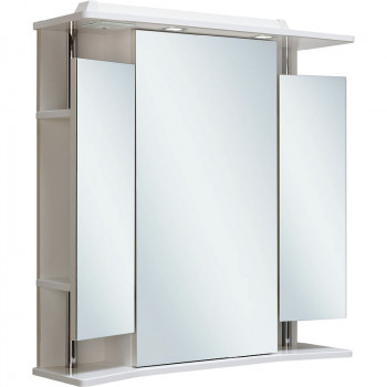 Зеркальный шкаф в ванную Runo Валенсия 75 00000000019 с подсветкой белый