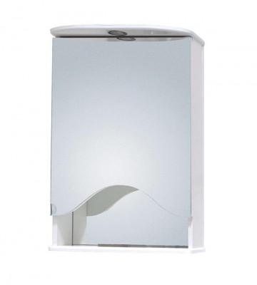 Зеркальный шкафчик Onika Лидия 50 белый, правый, с подсветкой (205004)