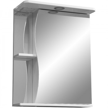 Зеркальный шкафчик в ванную Stella Polar Волна Верея 60 SP-00000048 с подсветкой белый