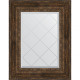 Зеркало настенное Evoform ExclusiveG 80х62 BY 4043 с гравировкой в багетной раме Состаренное дерево с орнаментом 120 мм  (BY 4043)