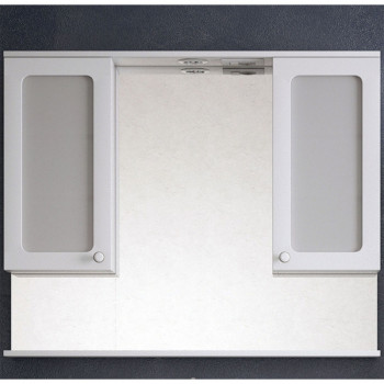 Зеркало со шкафом Corozo Прованс 105 SD-00000469 с подсветкой белое прямоугольное