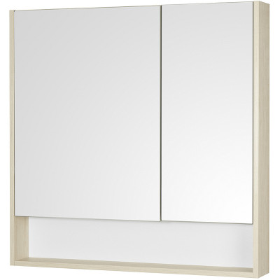 Зеркальный шкаф в ванную Aquaton Сканди 90 1A252302SDB20 белый дуб верона прямоугольное