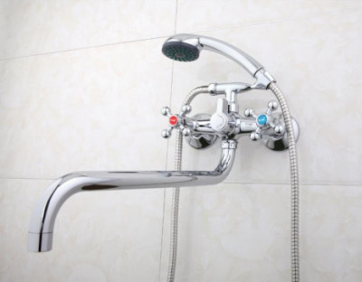 Смеситель Frap для ванны двухвентильный поворотный хром (F2619-2)