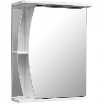 Зеркальный шкафчик в ванную Stella Polar Волна Лана 55 SP-00000044 с подсветкой белый