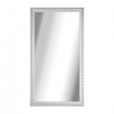 Зеркало GFmark в узорной рамке, белый 600х1100х50 мм, пластик, горизонт, вертикаль (45758)