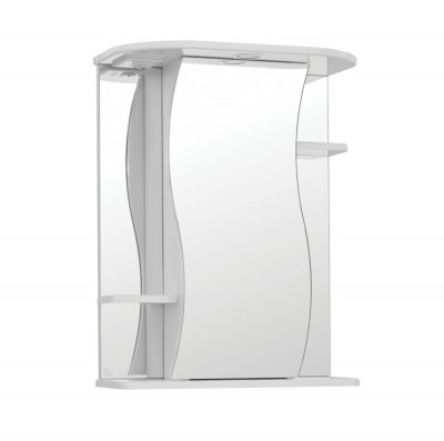 Зеркальный шкаф для ванной Style Line Эко Волна Лилия 55/С белый (ЛС-00000119)