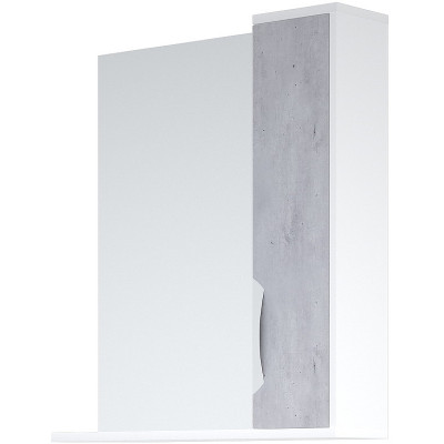 Зеркало со шкафом Corozo Чикаго 65 SD-00000302 бетон белый прямоугольное