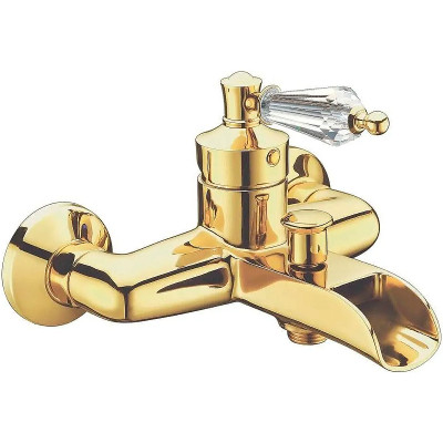Смеситель Boheme Vogue Oro 213-SW для ванны золото / ручка прозрачные кристаллы Swarovski