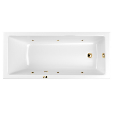 Ванна прямоугольная с гидромассажем WHITECROSS Wave 170x70 "SOFT" золото (0101.170070.100.SOFT.GL)