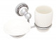 Стакан для зубных щеток с мыльницей Fixsen Bogema FX-78506+08 хром белый настенная латунь керамика  (FX-78506+08)