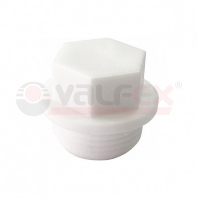 Заглушка полипропиленовая резьбовая VALFEX PRO 25мм х3/4" белый (10163025-PRO)