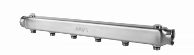 Коллектор из нержавеющей стали MVI, м\ц 100мм, 1"x1/2", 6 выходов ML.406.06