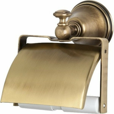 Настенный держатель туалетной бумаги TW Harmony TWHA219br с крышкой бронза