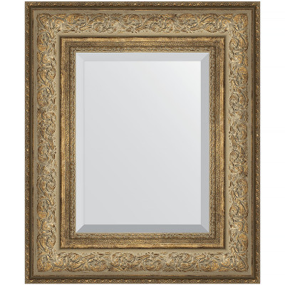 Зеркало настенное Evoform Exclusive 60х50 BY 3373 с фацетом в багетной раме Виньетка античная бронза 109 мм