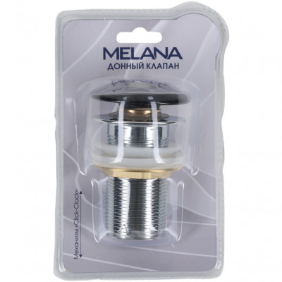 Донный клапан MELANA без перелива черный MLN-330300B в блистере