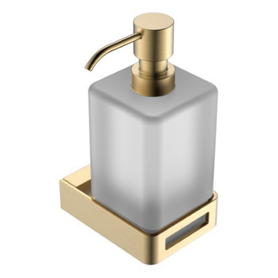 Дозатор для жидкого мыла Boheme Q 10957-MG подвесной, Matt Gold (золото матовое)