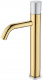 Смеситель для раковины Boheme Stick 122-GCR.2 высокий, золото/хром  (122-GCR.2)