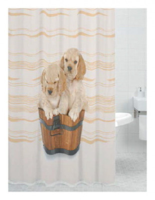 Bath Plus PRINT DSP3009 шторка для ванной (Собачки), 180 см x 200 см