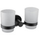 Стаканы для ванной Frap нерж сталь/стекло, черный 9,3x18,7x10 см (F30208)  (F30208)
