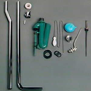 SIMAS R01cr механизм слива для высокого бачка, с латунной трубой, хром