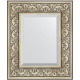 Зеркало настенное Evoform Exclusive 60х50 BY 3372 с фацетом в багетной раме Барокко серебро 106 мм  (BY 3372)