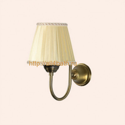 Tiffany World Harmony TWHA029 br + TWHA14-12.56 van светильник настенный, основание: бронза, абажур: ваниль с кантом