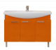 Тумба Misty Джулия -120 прямая оранжевая (Л-Джу01120-1310Пр) с раковиной  (СО000006190)