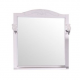 ASB-Woodline 9691 Салерно 80 зеркало с полкой, белый (патина серебро), массив ясеня  (9691)