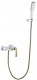 Смеситель для ванны Boheme Venturo 383-W белый с золотистой ручкой  (383-W)