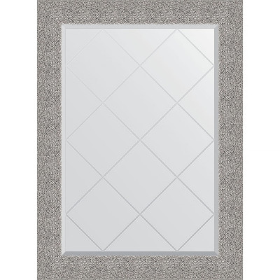Зеркало настенное Evoform ExclusiveG 104х76 BY 4195 с гравировкой в багетной раме Чеканка серебряная 90 мм